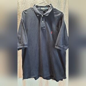 Polo by Ralph Lauren Men's Polo Shirt XL Navy Blue Preppy Cotton Sporty Casual